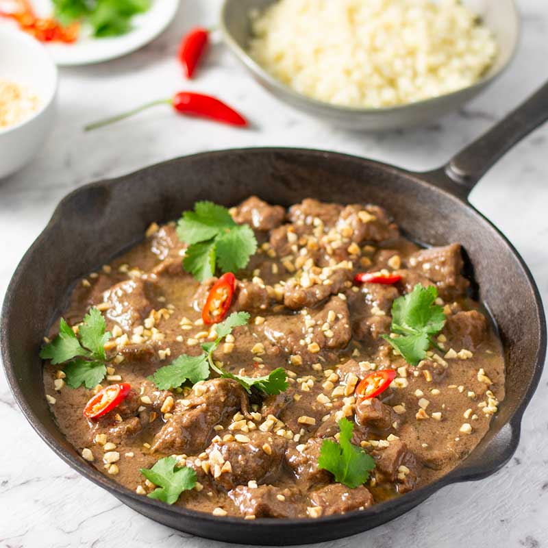 Keto Beef Panang Curry - easy Thai curry recipe