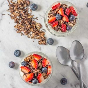 Keto Breakfast Parfait - delicious yogurt and berry recipe