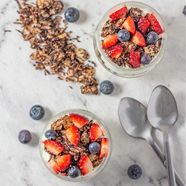 Keto Breakfast Parfait Recipe Low Carb Yogurt, Granola & Berries