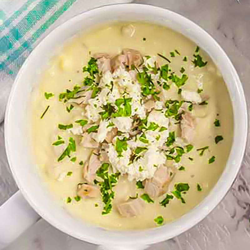 Keto Cauliflower Chicken Soup