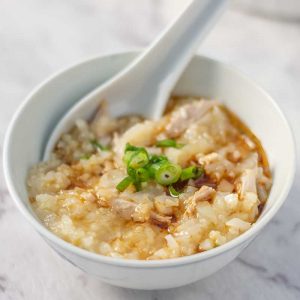 Keto Chicken Congee - Chinese rice porridge recipe