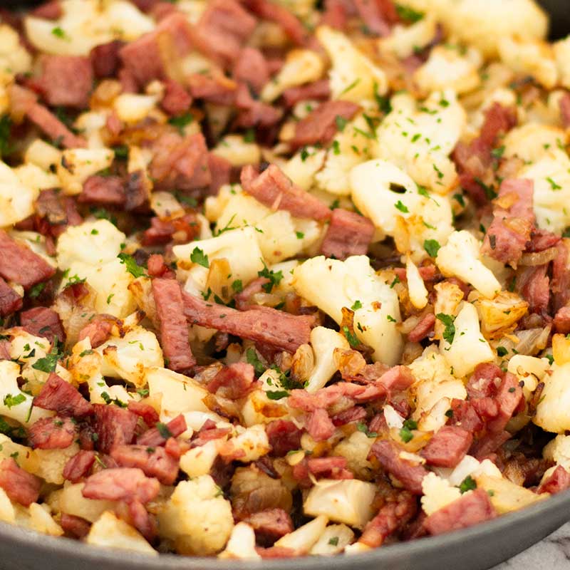 Keto Corned Beef Hash - easy low carb breakfast recipe