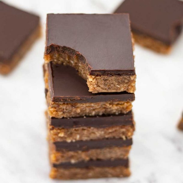 Keto Chocolate Almond Bars Recipe Low Carb & No Bake, Delicious!