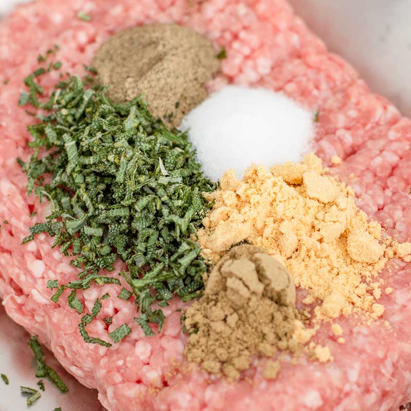 Keto Scotch Eggs Ingredients - delicious sausage wrapped egg recipe
