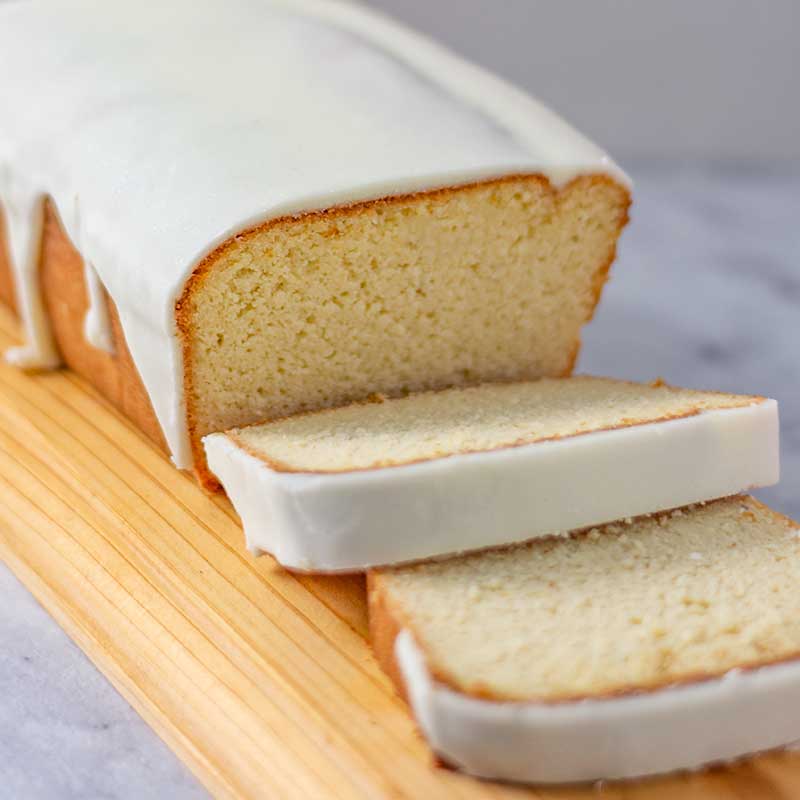 Keto Vanilla Pound Cake - gluten free and sugar free cake recipe