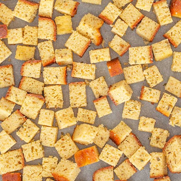 Easy Keto Croutons Recipe "Crunchy" for Your Soup or Salad