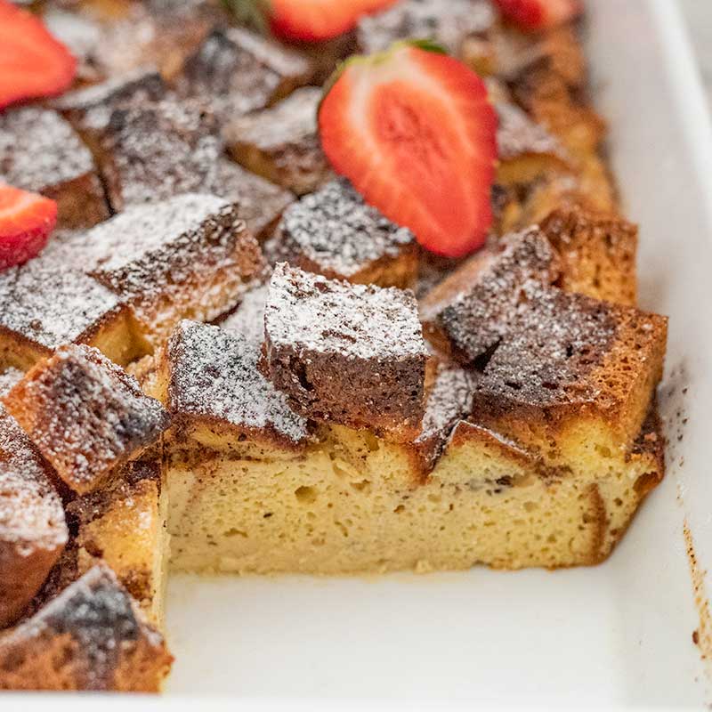 How to make Keto French Toast Casserole - easy sugar-free breakfast recipe