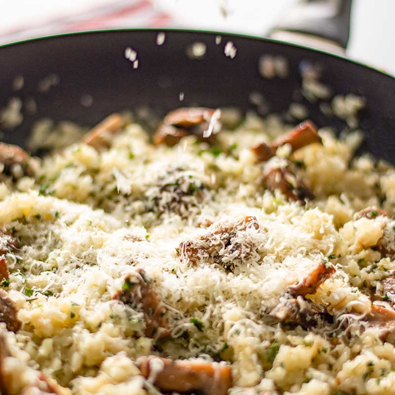 How to make Keto Mushroom Risotto - easy cauliflower rice recipe