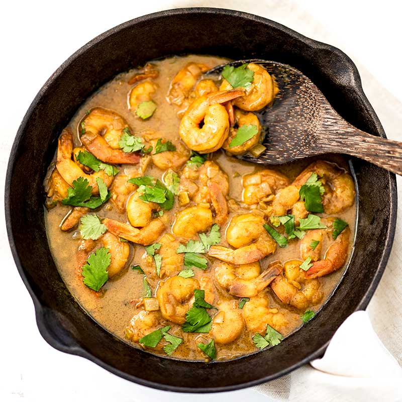 Keto Creamy Shrimp Curry - easy dinner recipe