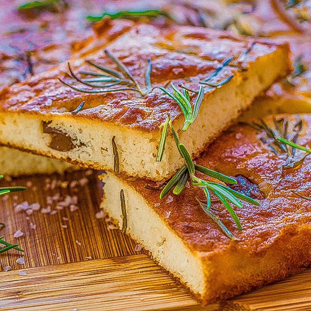 Keto focaccia bread.