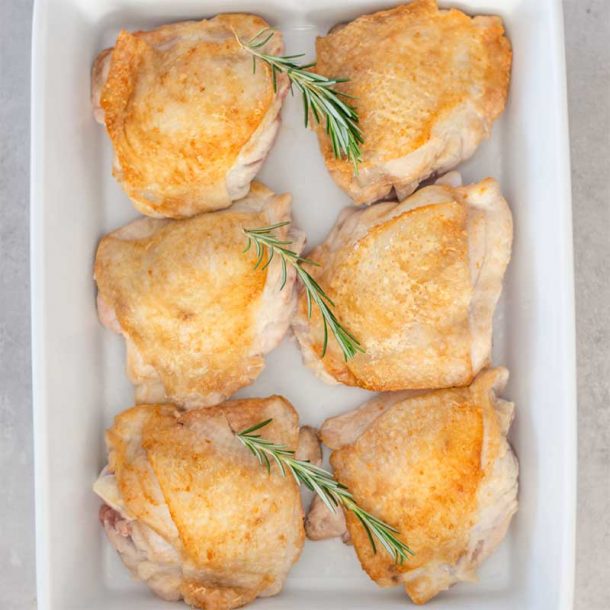 One Pan Keto Garlic Chicken Thighs Crispy & Delicious