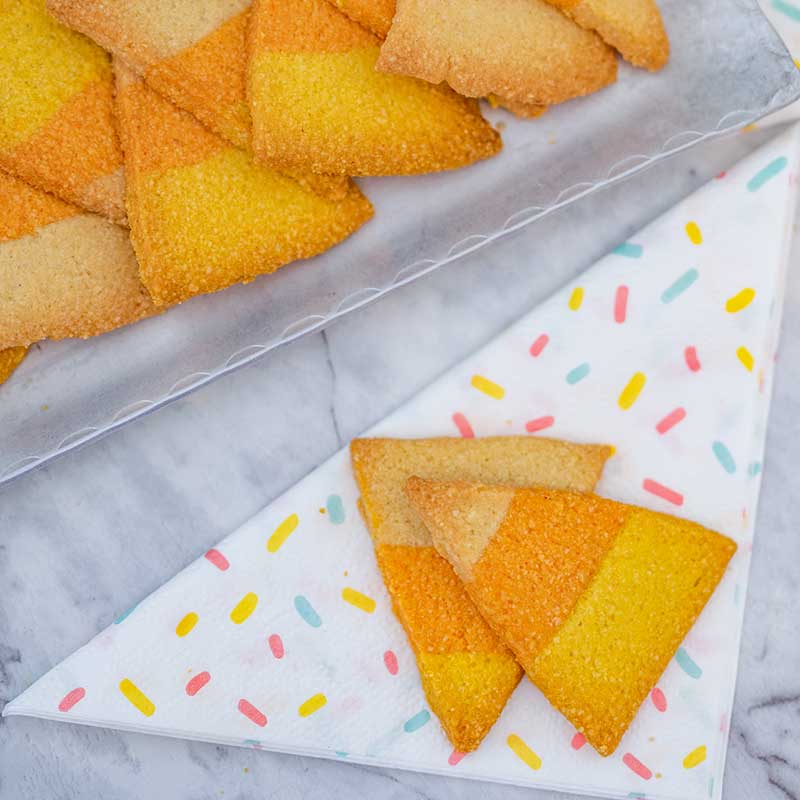 How to make Keto Candy Corn Cookies - easy sugar free halloween recipe