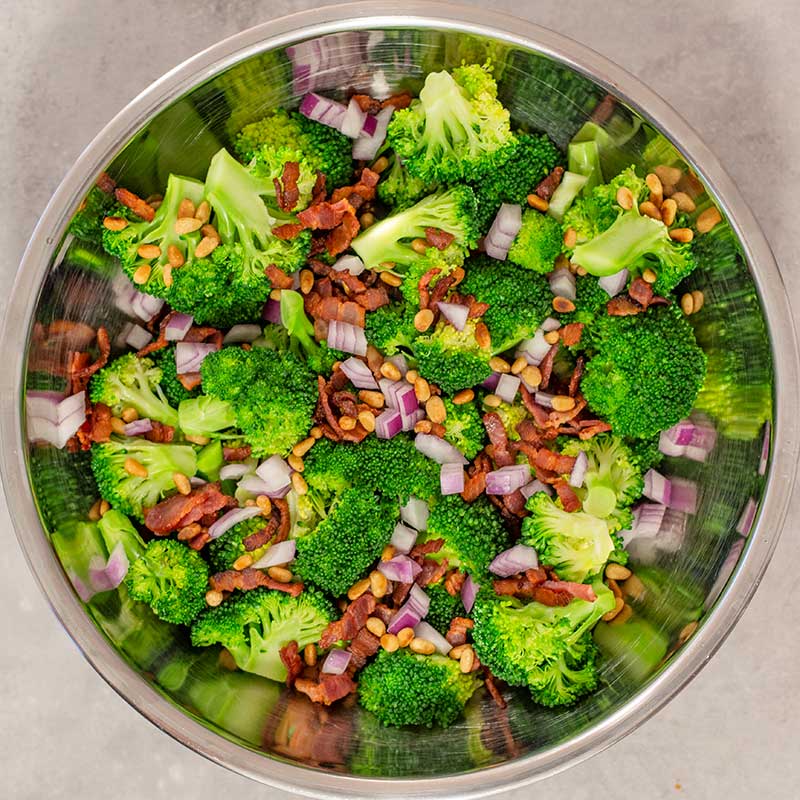 Keto Broccoli Salad Ingredients - easy low carb side dish recipe