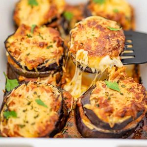 Keto Eggplant Parmesan - easy keto vegetarian recipe