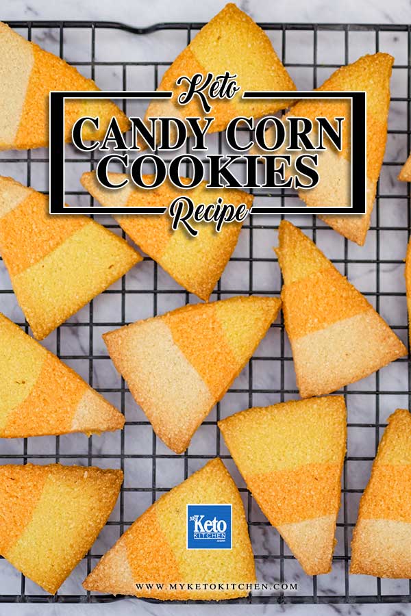 Sugar-Free Candy Corn Cookies - easy keto halloween recipe