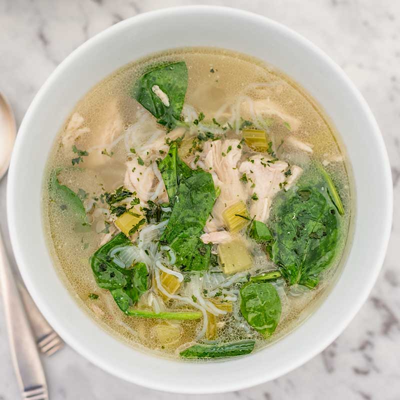 How to make Keto Chicken Noodle Soup - easy soup recipe