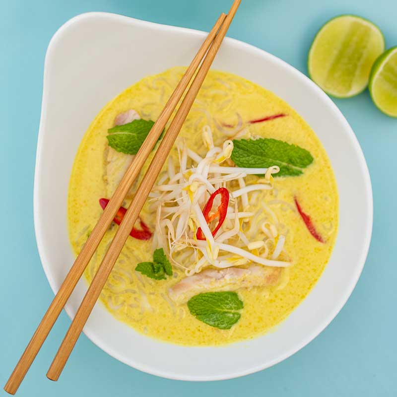 Keto Chicken Laksa - delicious asian soup recipe