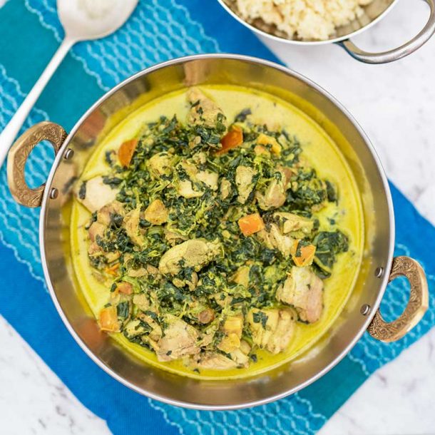 Creamy Keto Chicken & Spinach Curry Aka Indian Saag