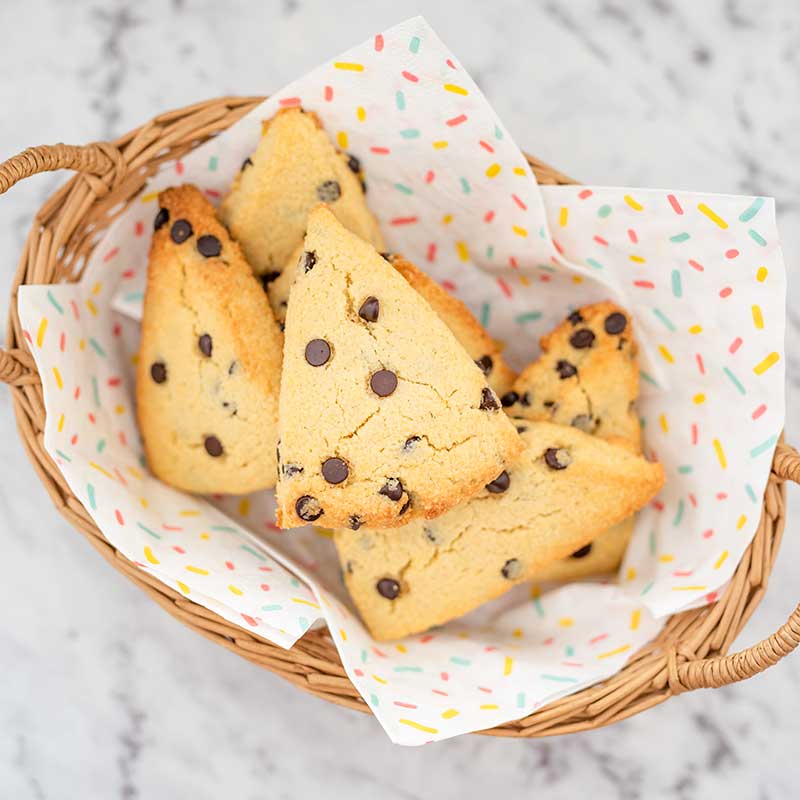 Keto Chocolate Chip Scones - easy recipe