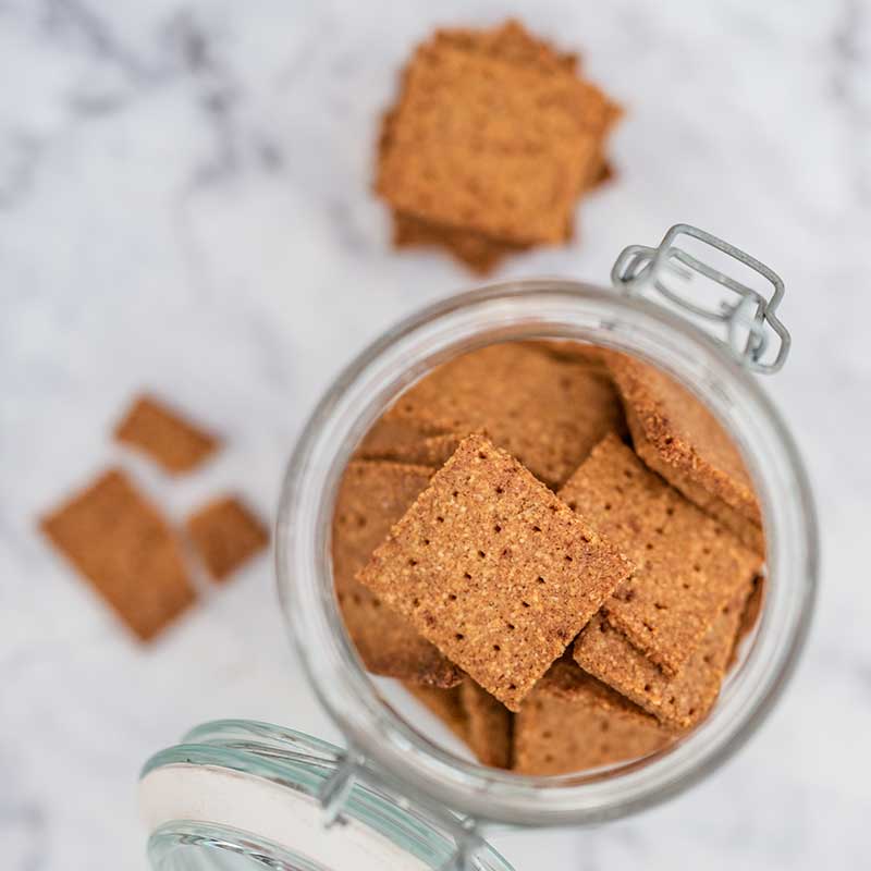 Keto Cinnamon Graham Crackers