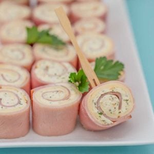 Keto Ham Roll Ups - easy snack recipe
