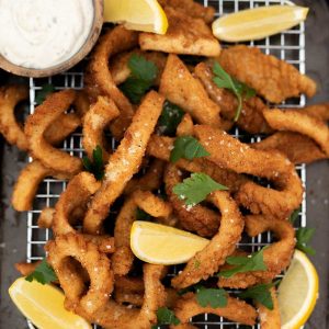 Keto Salt and Pepper Squid - fried calamari recipe