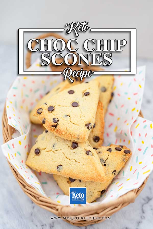Low Carb Chocolate Chip Scones - easy keto recipe