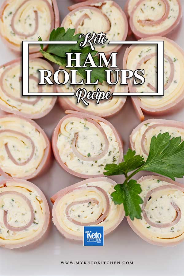Low Carb Ham & Cheese Roll Ups - easy keto snack recipe
