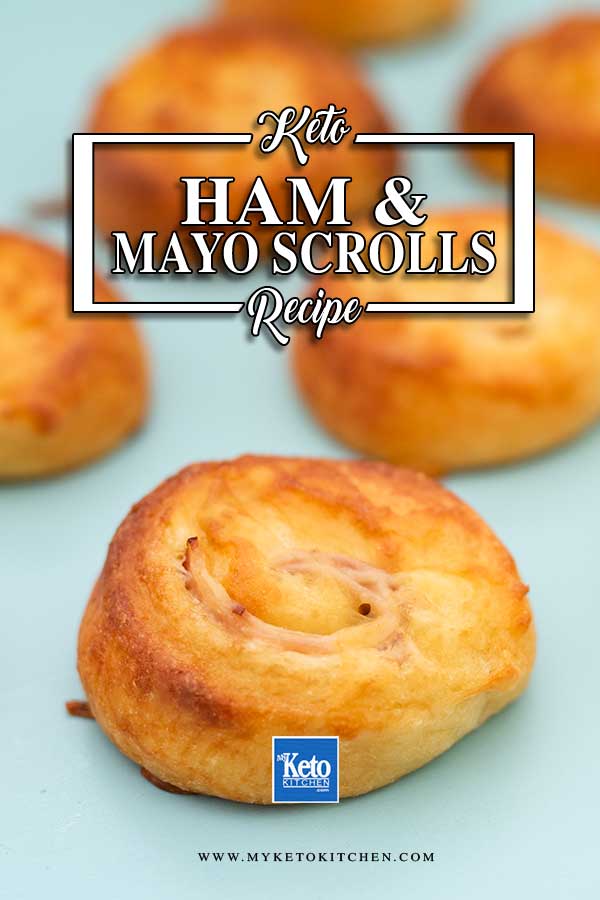 Low Carb Ham and Mayonnaise Scrolls - gluten free cheesy snacks recipe