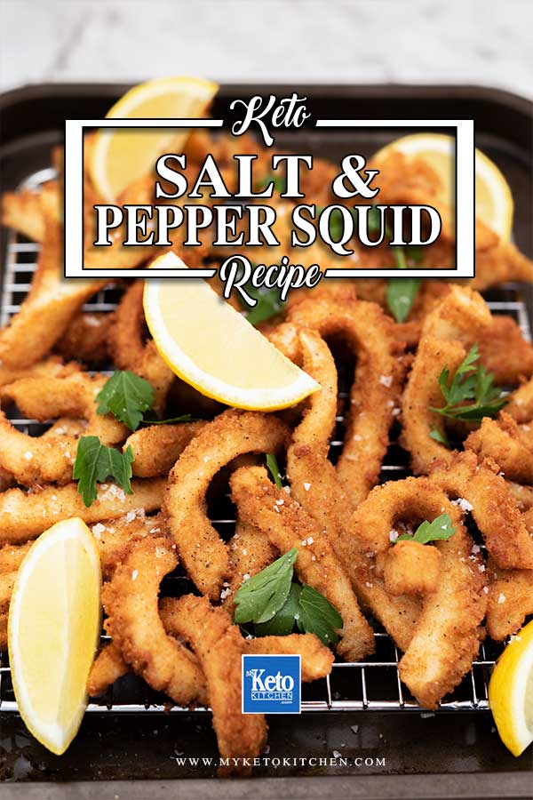 keto Salt and Pepper Squid - low carb fried calamari ready to eat