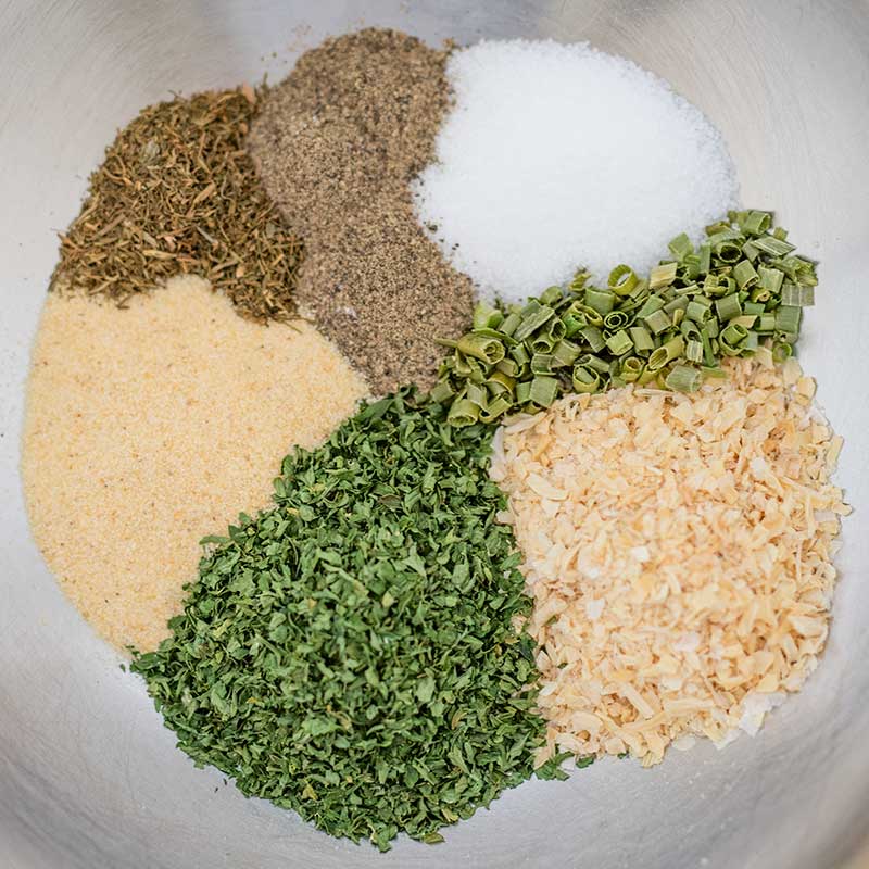 Ranch Spice Mix Ingredients - easy keto condiment recipe