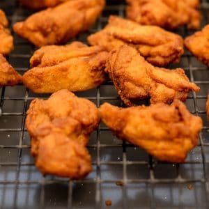Deep fried karaage chicken.