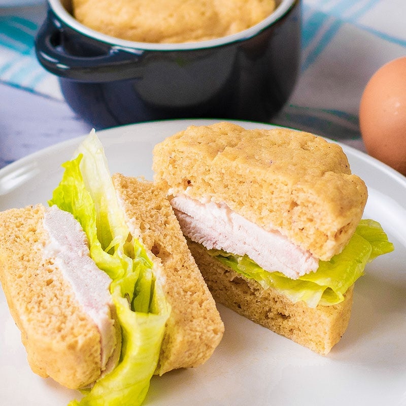 90 second quick bread on a plate.