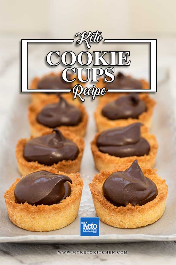 Keto Cookie Cups with Chocolate Ganache