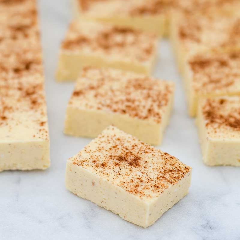 Keto Eggnog Fudge - easy fat bombs recipe