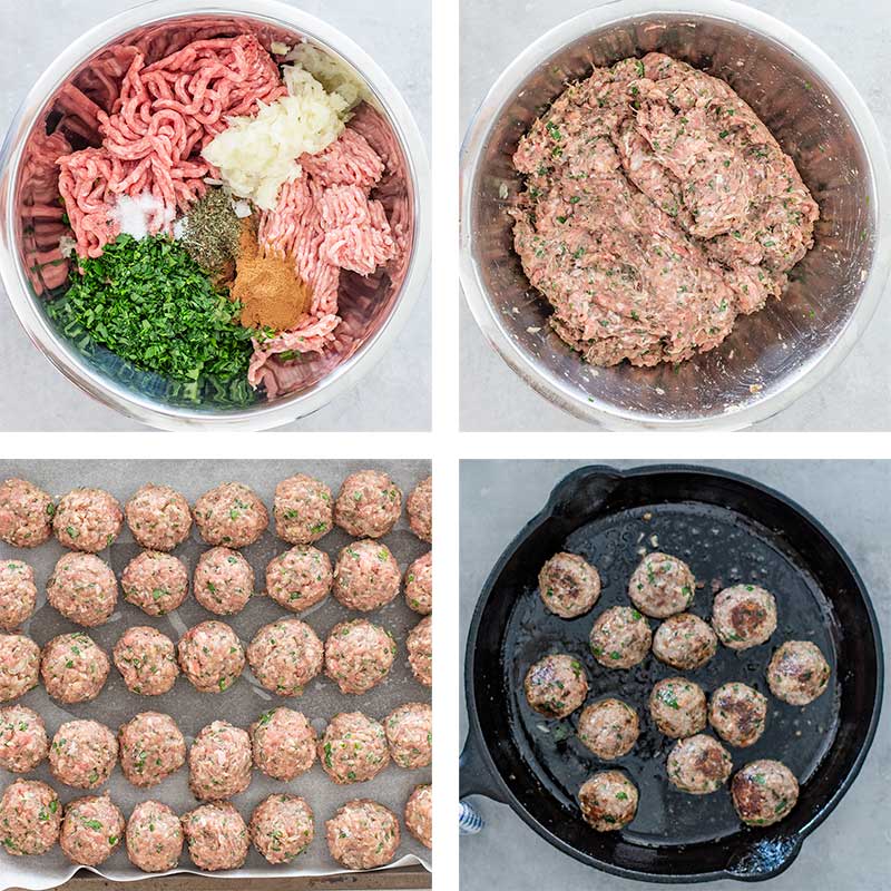 Keto Keftedes Ingredients - Greek Meatballs recipe