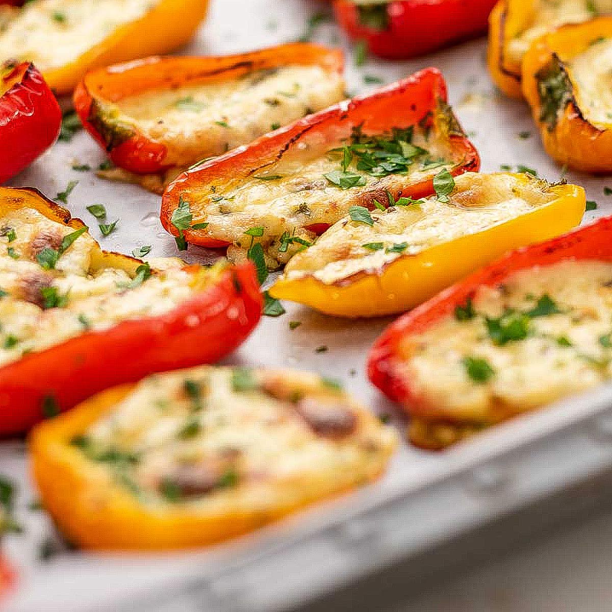 Keto Stuffed Mini Peppers Easy Cheesy Appetizer Recipe My Keto Kitchen