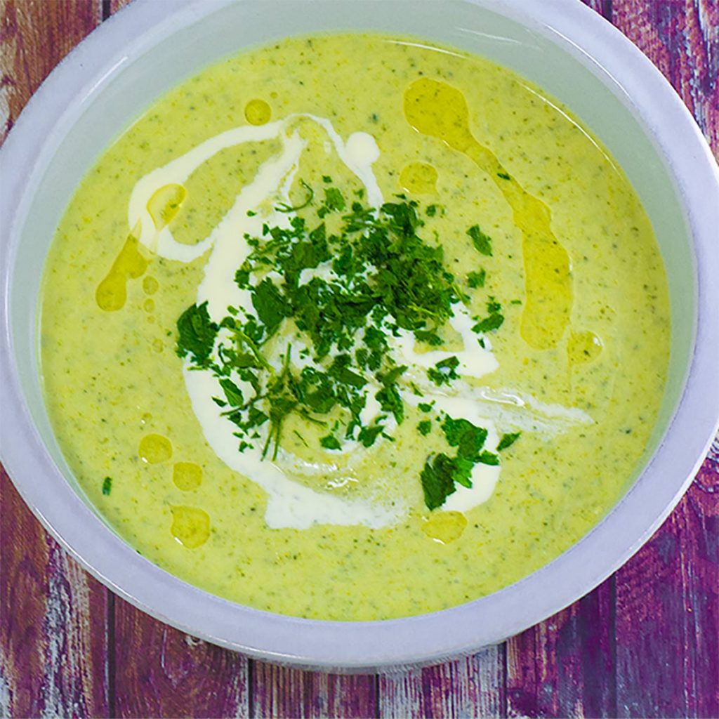 Broccoli and leek soup keto style