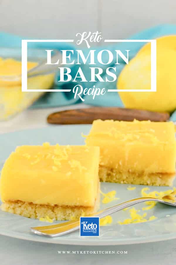 Keto Lemon Bars on a plate