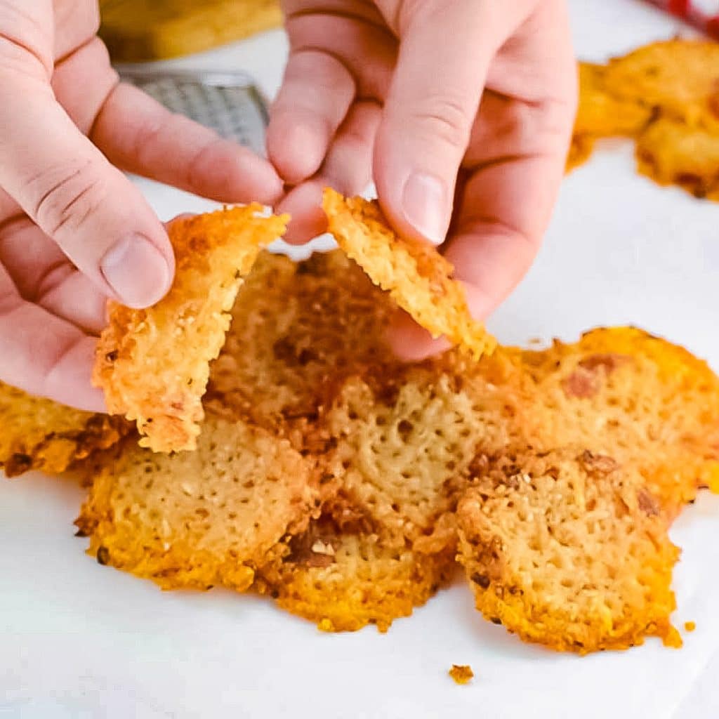 Keto Parmesan Chips - Bacon Flavored | My Keto Kitchen