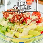 Keto BLT Salad in a mixing bowl