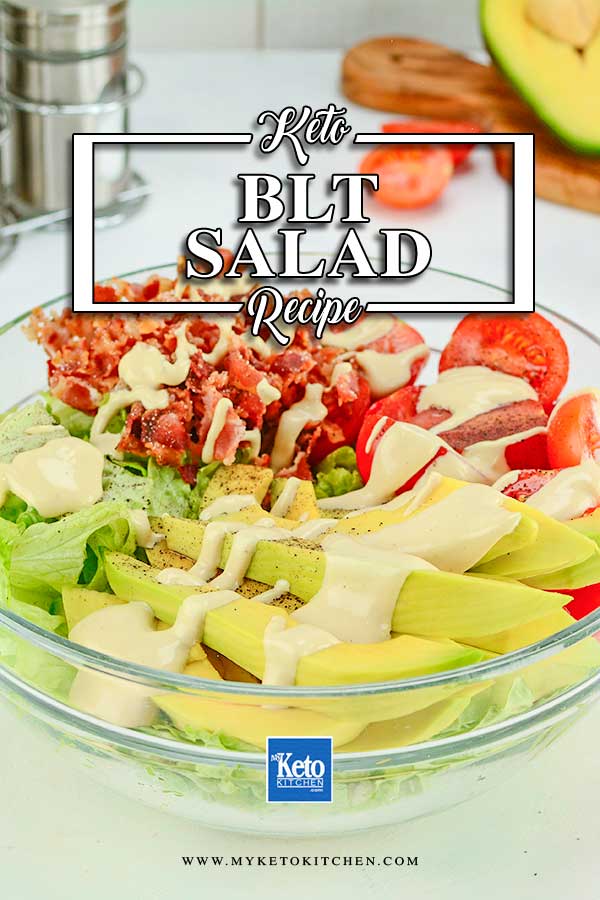 Keto BLT Salad in a mixing bowl