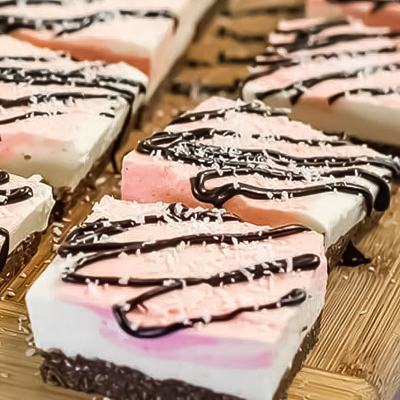 Delicious Keto Cherry Ripe Slice Recipe with Cookie Base