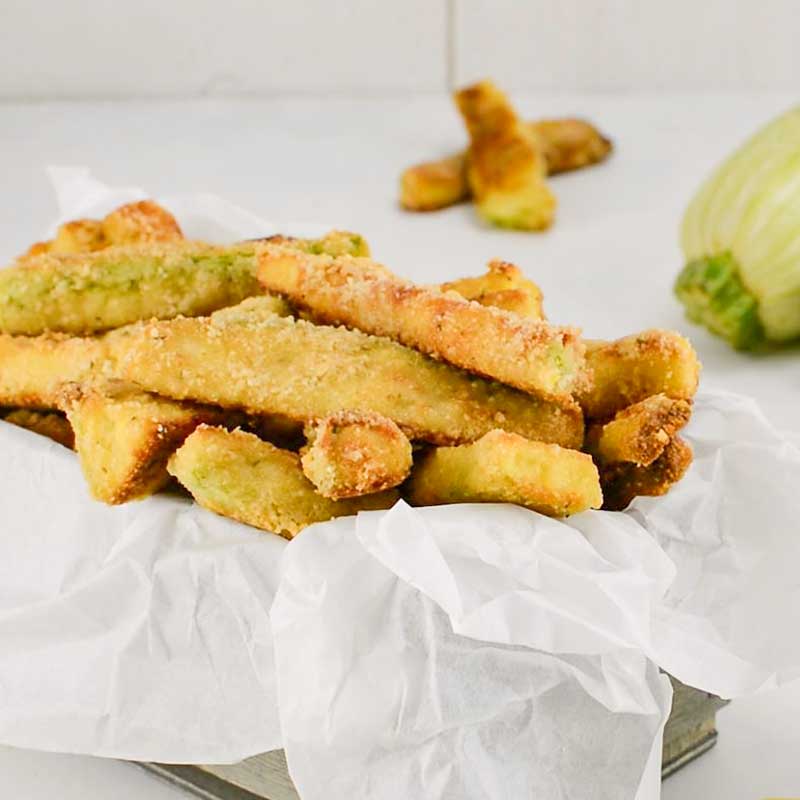 Keto Zucchini Fries in a dish