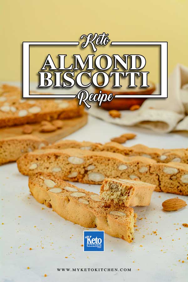 Keto Almond Biscotti on a white table