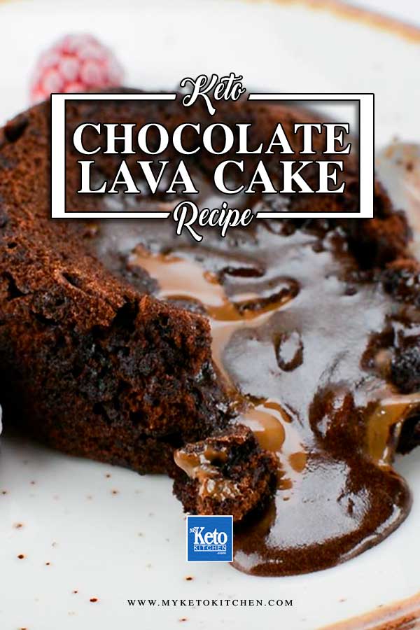 Keto Chocolate Lava Cake on a white plate