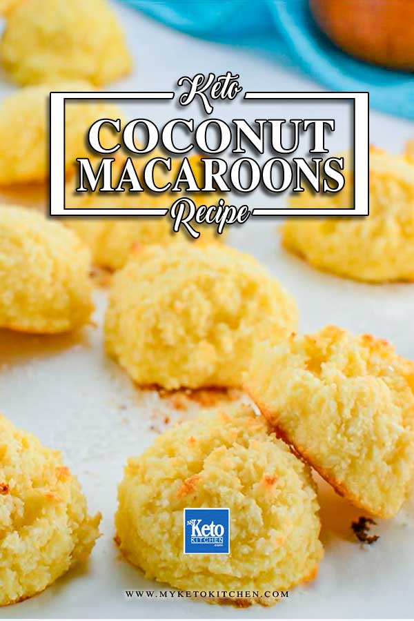 Keto Coconut Macaroons on a white table