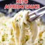 Keto Alfredo sauce on low carb pasta