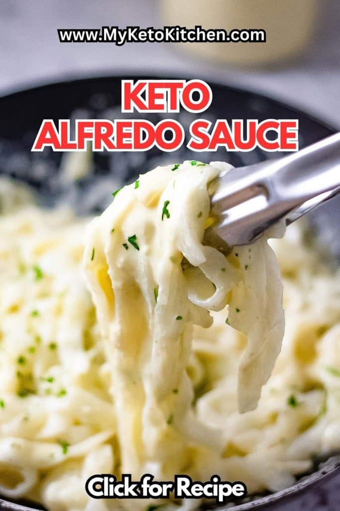 Keto Alfredo sauce on low carb pasta