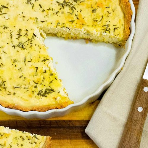 Keto three cheese pie